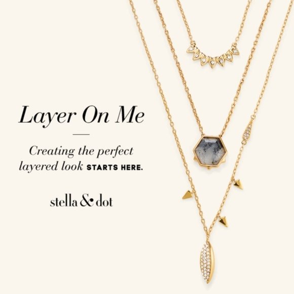 Stella & Dot | Gold + Tourmaline Quartz Nova Pendant Layering Necklace - Picture 6 of 10